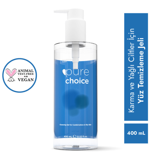 Pure Choice Karma ve Yağlı Ciltler için Yüz Temizleme Jeli 400 ml - 3