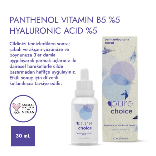 Pure Choice Yoğun Nemlendirici ve Onarıcı Bakım Serumu 30 ml - 2