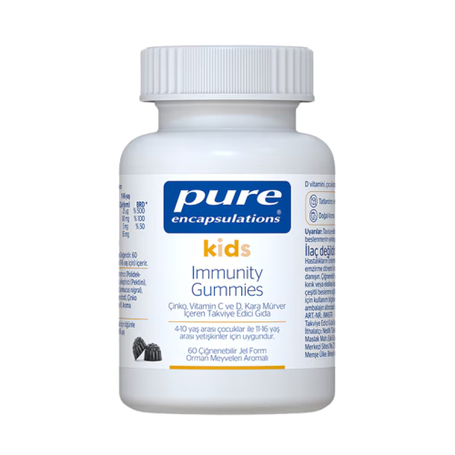 Pure Encapsulations Kids Immunity Gummies Takviye Edici Gıda 60 Çiğnenebilir Jel Form - Pure Encapsulations