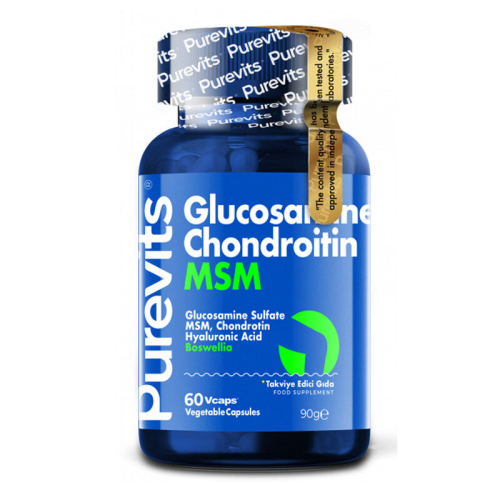 Purevits Glucosamine Chondroitin MSM Takviye Edici Gıda 60 Tablet - Purevits