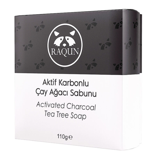 Raqun Aktif Karbonlu Çay Ağacı Sabunu 110 gr - Raqun