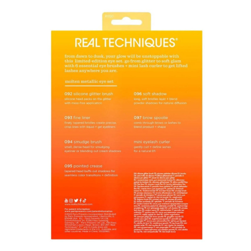 Real Techniques RT-0961 Solar Power Molten Limited Edition Metalik Göz Makyaj Fırça Seti - 6