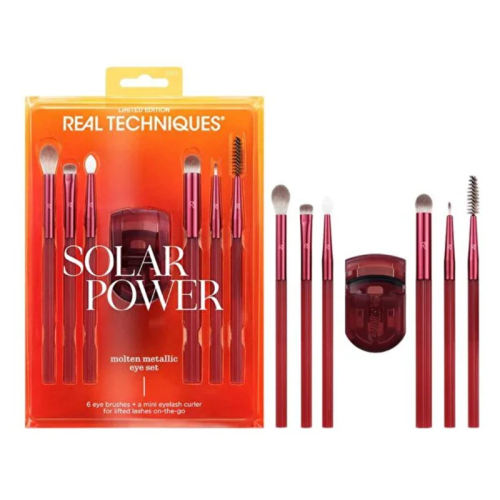 Real Techniques RT-0961 Solar Power Molten Limited Edition Metalik Göz Makyaj Fırça Seti - Real Techniques