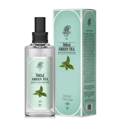Rebul Yeşil Çay Kolonya Spreyli Cam Şişe 100 ml - Rebul
