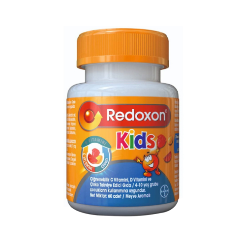 Redoxon Kids C Vitamini D Vitamini ve Çinko İçeren Çiğnenebilir Tablet 60 Adet - 1