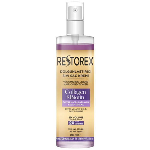 Restorex Collagen Biotin Dolgunlaştırıcı Sıvı Saç Kremi 200 ml - 1