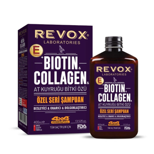 Revox Biotin Collagen At Kuyruğu Bitki Özü Şampuan 400 ml - 1