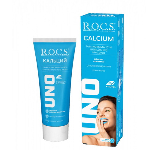 Rocs Uno Kalsiyum Tam Koruma Günlük Diş Macunu 60 ml - ROCS