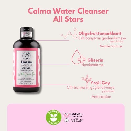 Roius Naturals CALMA Cleansing Water 250 ml - 3