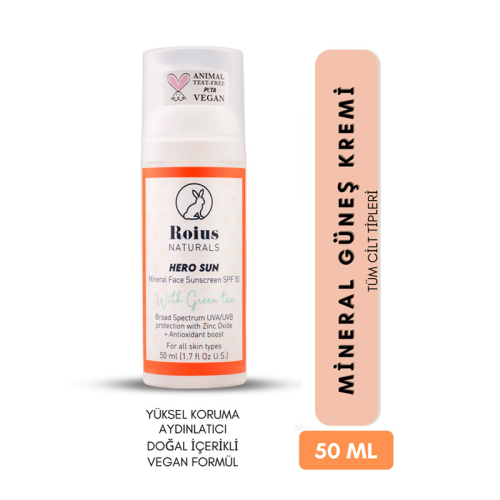 Roius Naturals Hero Sun Mineral Spf50+ Face Sunscreen 50 ml - 2