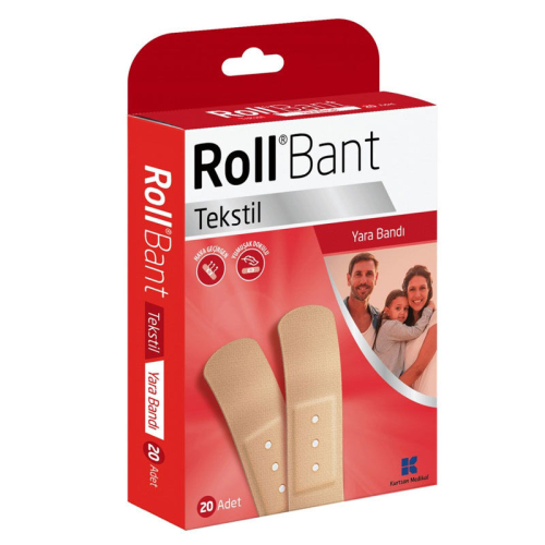Roll Bant Tekstil Yara Bandı 20 Adet - Kurtsan Medikal