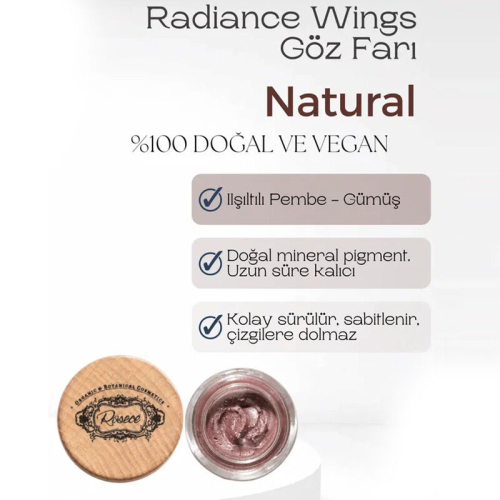 Rosece Radiance Wings Krem Göz Farı 7 gr - B34 - Yoğun Işıltılı Açık Pembe - 2