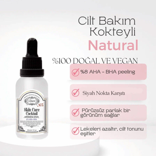 Rosece R05 Cilt Bakım Kokteyli Doğal AHA-BHA Eksfolyan Serum 30 ml - 2