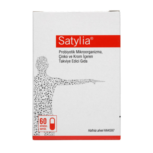 Satylia Probiyotik Mikroorganizma Çinko ve Krom Takviye Edici Gıda 60 Bitkisel Kapsül - 1