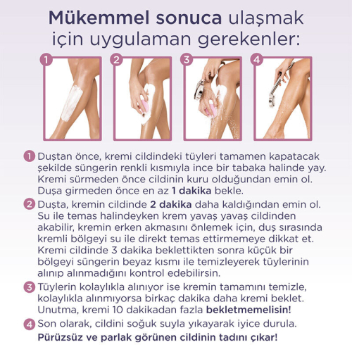 Sesu Duşta Tüy Dökücü Krem Hassas 150 ml - 3