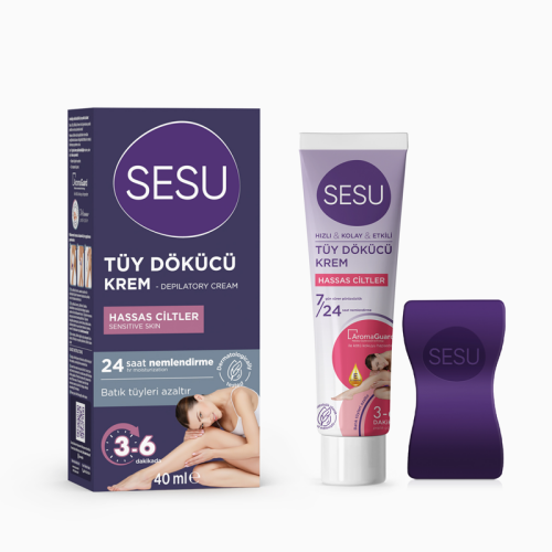 Sesu Hassas Ciltler için Tüy Dökücü Krem 40 ml - Sesu
