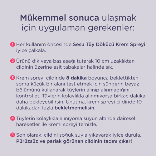Sesu Tüy Dökücü Krem 150 ml - 4
