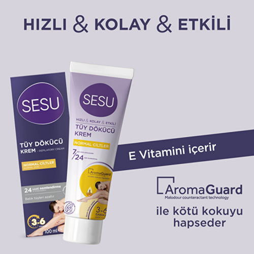 Sesu Tüy Dökücü Krem Normal Ciltler 100 ml - 2