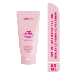 She Vec Crush On Pink - SPF 50+ Leke Karşıtı ve Ton Eşitleyici Pembe Güneş Kremi 50 ml - 2