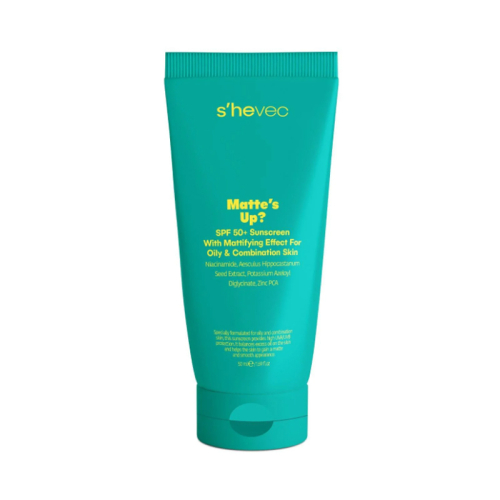 She Vec Matte's SPF50+ Yağlı ve Karma Ciltler için Matlaştırıcı Etkili Güneş Kremi 50 ml - She Vec