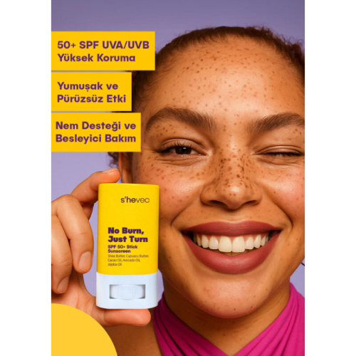 She Vec No Burn Just Spf50+ Stick Güneş Kremi 15 g - She Vec