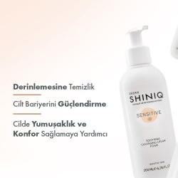 Shiniq Sensitive Hassas Ciltler için Temizleyici Krem Köpük 200 ml - 3