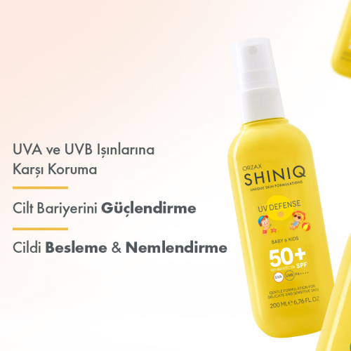 Shiniq UV Defense Bebek ve Çocuklar için Güneş Koruyucu Vücut Spreyi SPF 50+ 200 ml - 3
