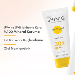 Shiniq UV Defense Mineral Filtreli Güneş Koruyucu SPF 30+ 100 ml - 2