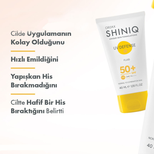 Shiniq UV Defense Normal ve Karma Ciltler için Güneş Koruyucu SPF50 + 40 ml - 4