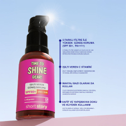 Short Story TIME TO SHINE DEAR! SPF50+ C Vitaminli Güneş Serumu 30 ml - 3