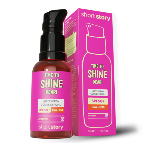 Short Story TIME TO SHINE DEAR! SPF50+ C Vitaminli Güneş Serumu 30 ml - Short Story