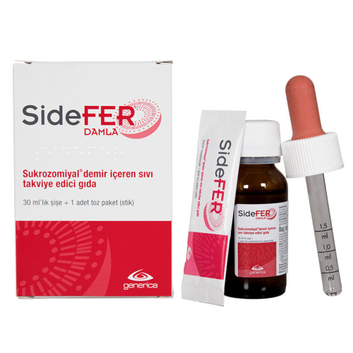 SideFer Damla Takviye Edici Gıda 30ml Şişe + 1 Adet Toz - 1