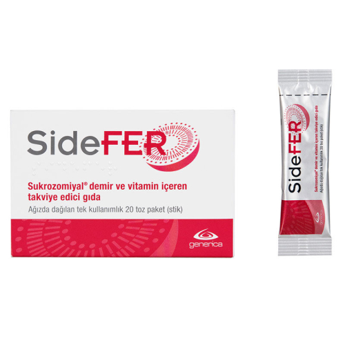 Sidefer Sukrozomiyal Demir ve Vitamin 20 Toz Paket - Sidefer