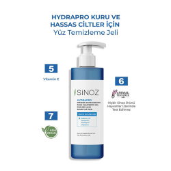 Sinoz Hydrapro Kuru ve Hassas Ciltler İçin Yüz Temizleme Jeli 400 ml - 4