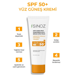 Sinoz Leke Karşıtı Güneş Koruyucu Krem SPF 50+ 50 ml - 3