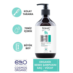 Sirenol Organik Bebek Saç Vücut Şampuanı 400 ml - 2