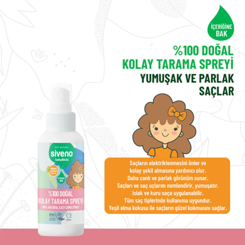 Siveno %100 Doğal Çocuklar İçin Kolay Tarama Spreyi 100 ml - 3