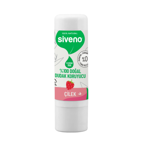 Siveno %100 Doğal Dudak Koruyucu Çilekli 6 gr - Siveno