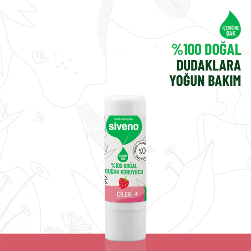 Siveno Doğal Dudak Koruyucu Çilekli 6 gr - 5
