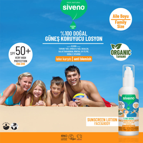 Siveno %100 Doğal Güneş Koruyucu Losyon 100 ml - 2