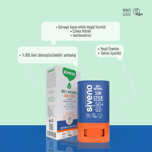 Siveno %100 Doğal Güneş Koruyucu Stick 15 gr - 7