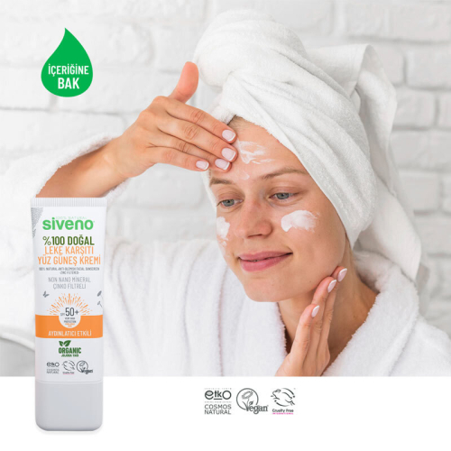 Siveno %100 Doğal Leke Karşıtı Spf 50 Yüz Güneş Kremi 30 ml - 2