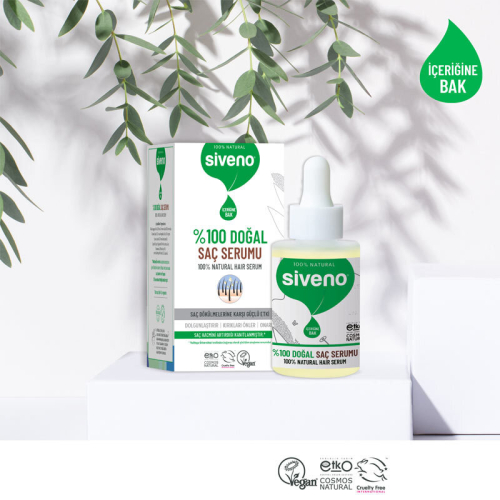 Siveno %100 Doğal Saç Bakım Serumu 30 ml - 3
