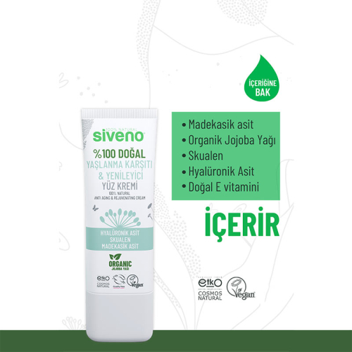 Siveno %100 Doğal Yaşlanma Karşıtı Yüz Kremi 30 ml - 3