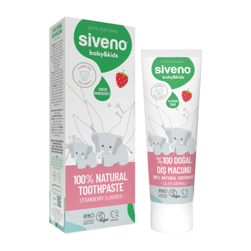 Siveno Bebek ve Çocuklar İçin Diş Macunu 50 ml - Çilekli - Siveno