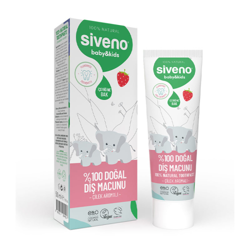 Siveno Bebek ve Çocuklar İçin Diş Macunu 50 ml - Çilekli - Siveno