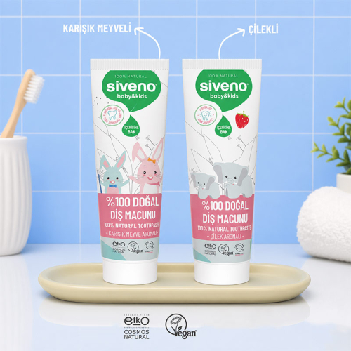 Siveno Bebek ve Çocuklar İçin Diş Macunu 50 ml - Çilekli - 6