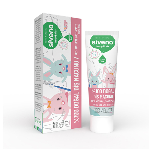 Siveno Bebek ve Çocuklar İçin Diş Macunu 50 ml - Karışık Meyve Aromalı - Siveno