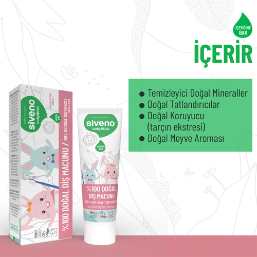 Siveno Bebek ve Çocuklar İçin Diş Macunu 50 ml - Karışık Meyve Aromalı - 4