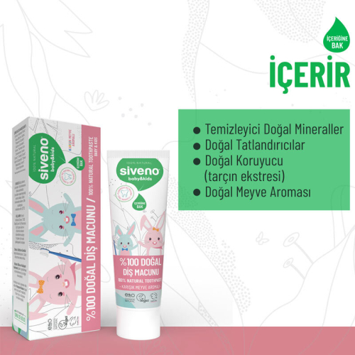 Siveno Bebek Ve Çocuklar İçin Doğal Diş Macunu 50 ml - 3